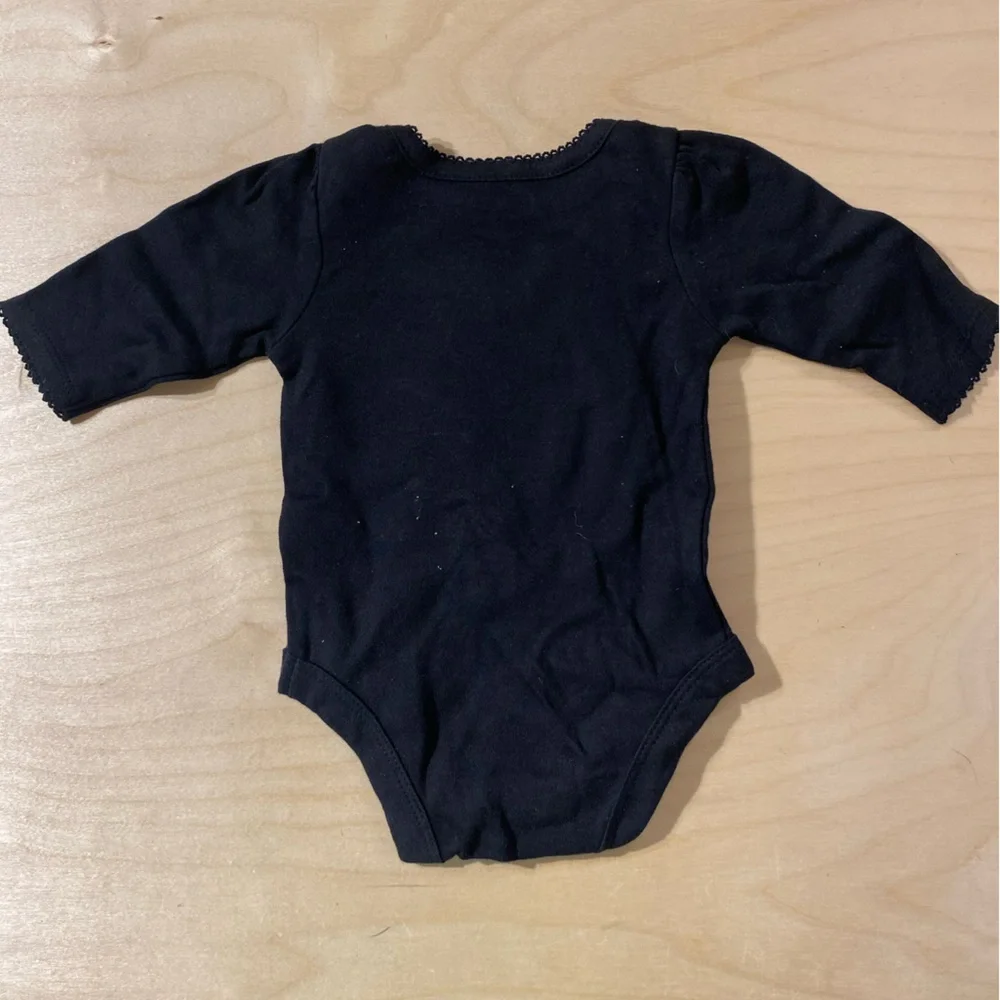 Garanimals Black Snow Cute Cat Bodysuit Newborn (OQ)
